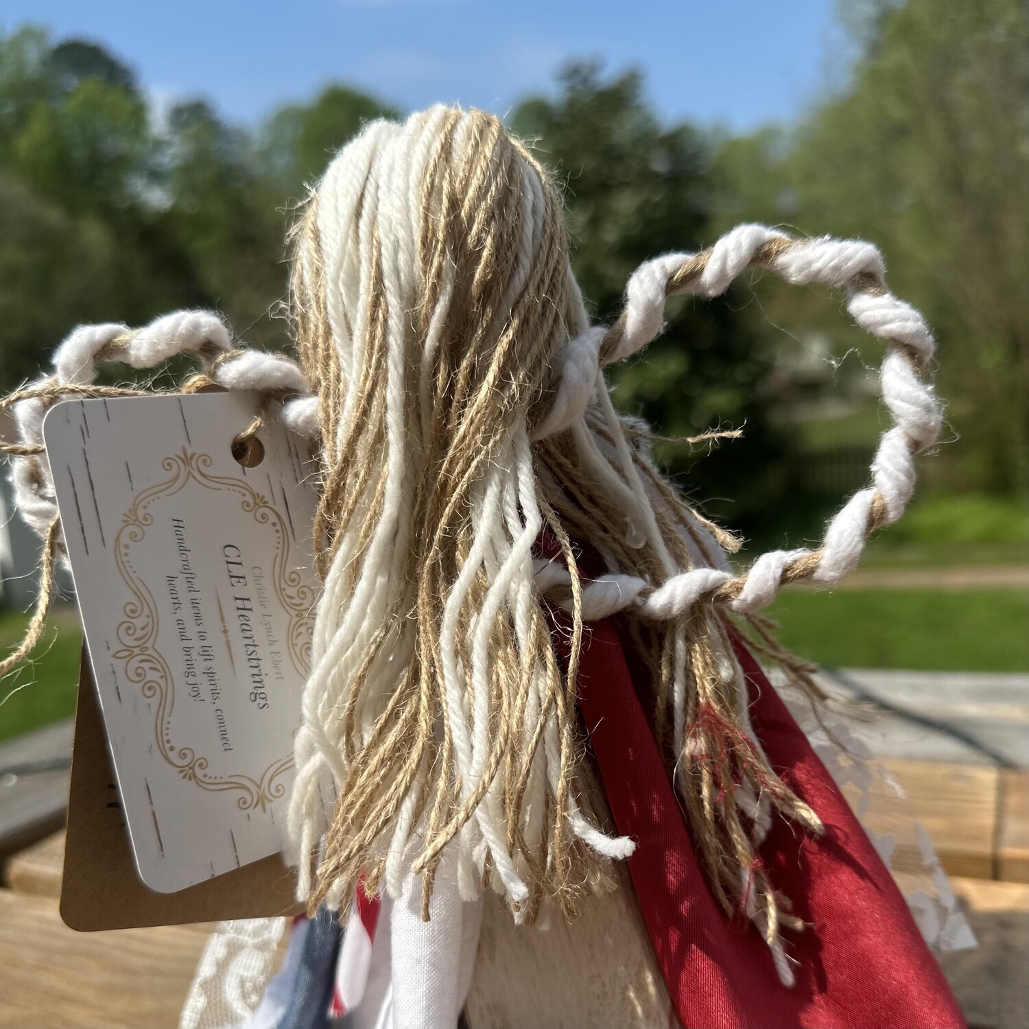 Rustic American Angel (wood &amp; fabric)