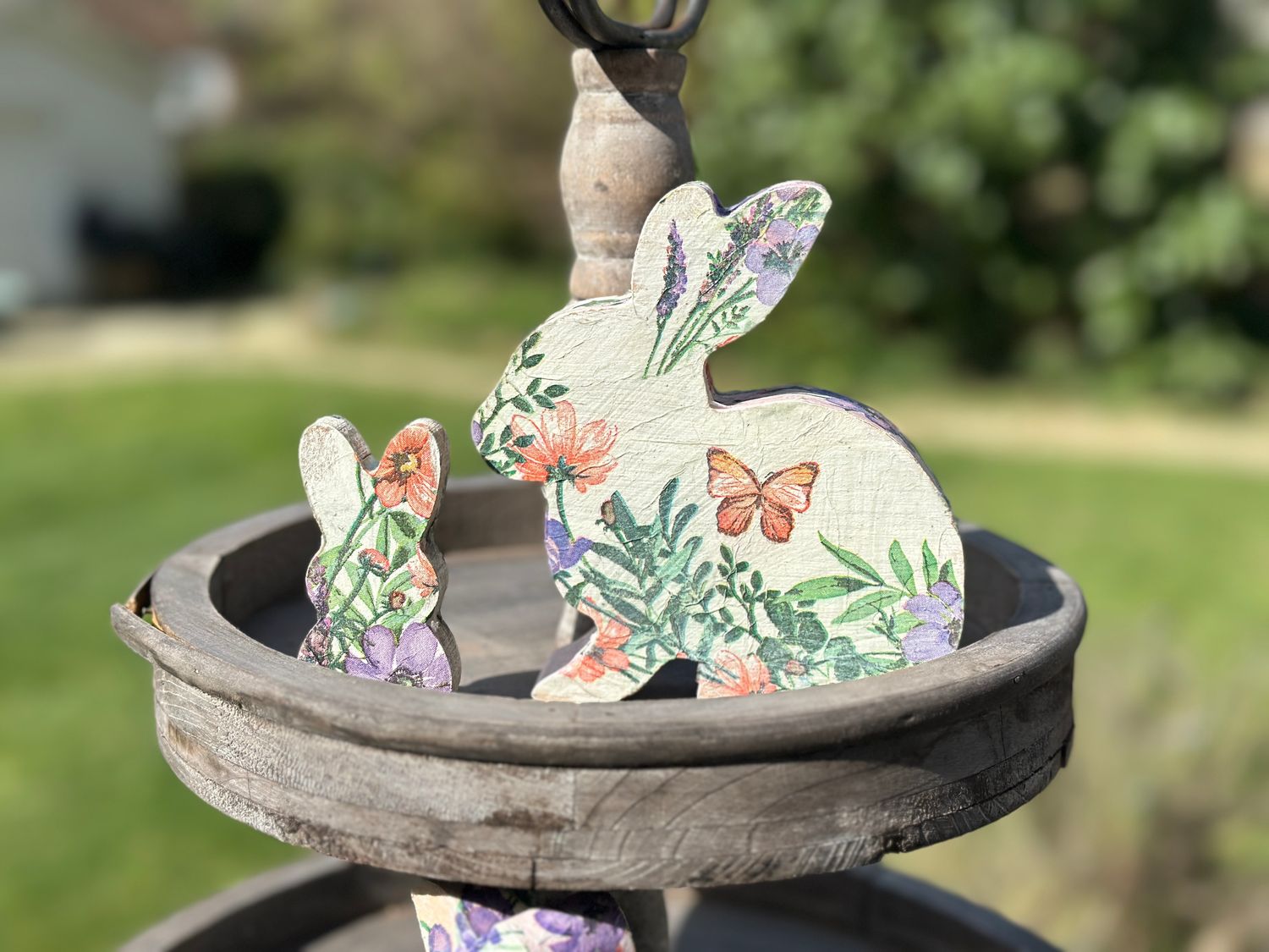 Decoupage Wood Bunny