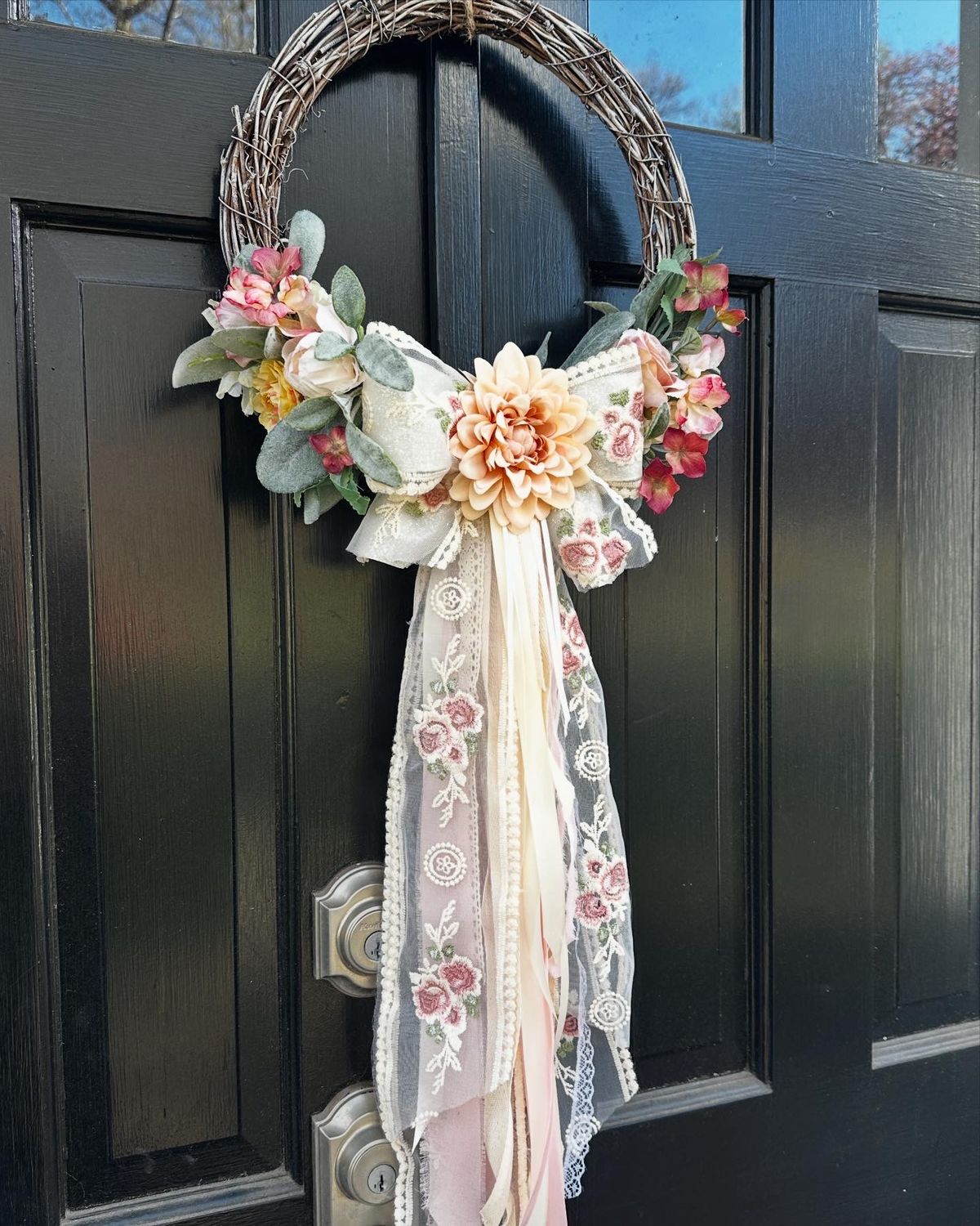 Grapevine and Floral Wreath