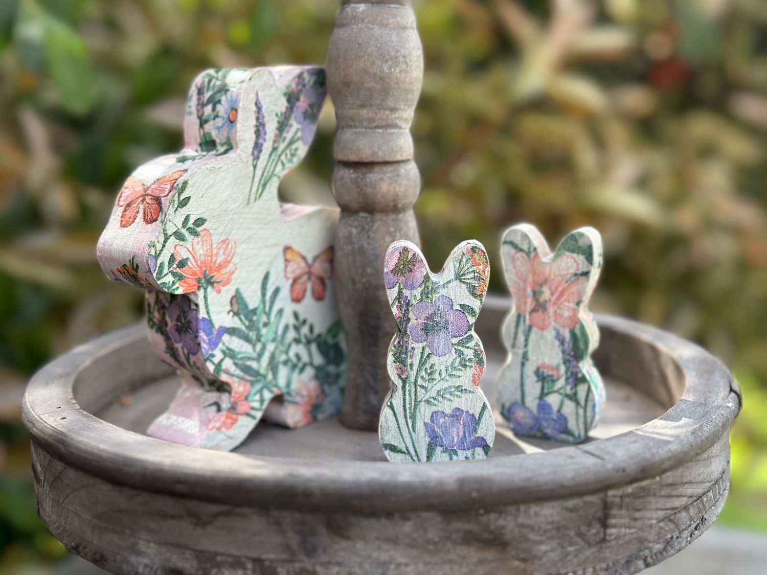 Decoupage Wood Bunny
