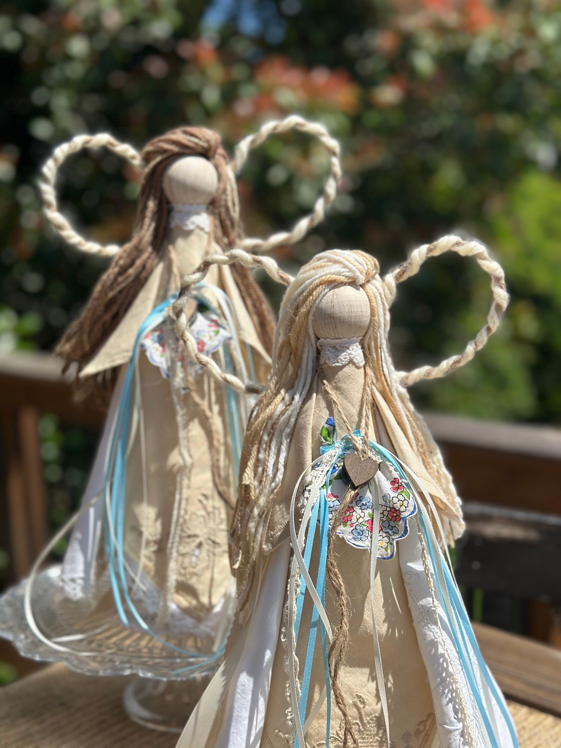 “Sisters” Custom Angels from Family Antique Heirlooms