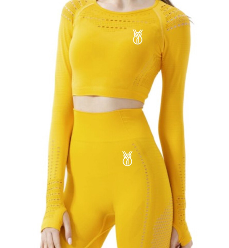 Crop Top Set Yellow $25.00