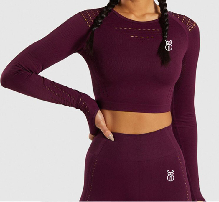 Crop Top Set Wine $25.00