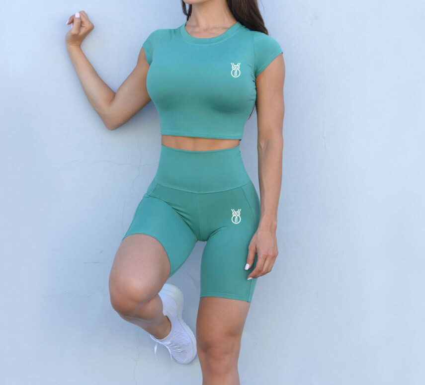 Teal Shorts Set $25.00