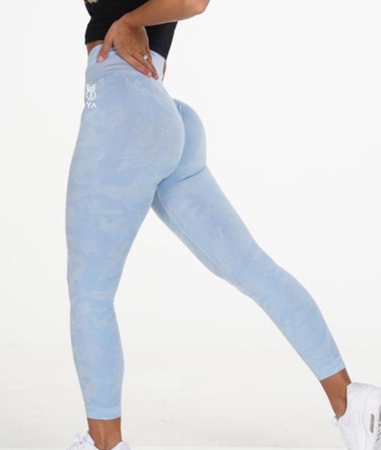 Sky blue Camo leggings 15.00