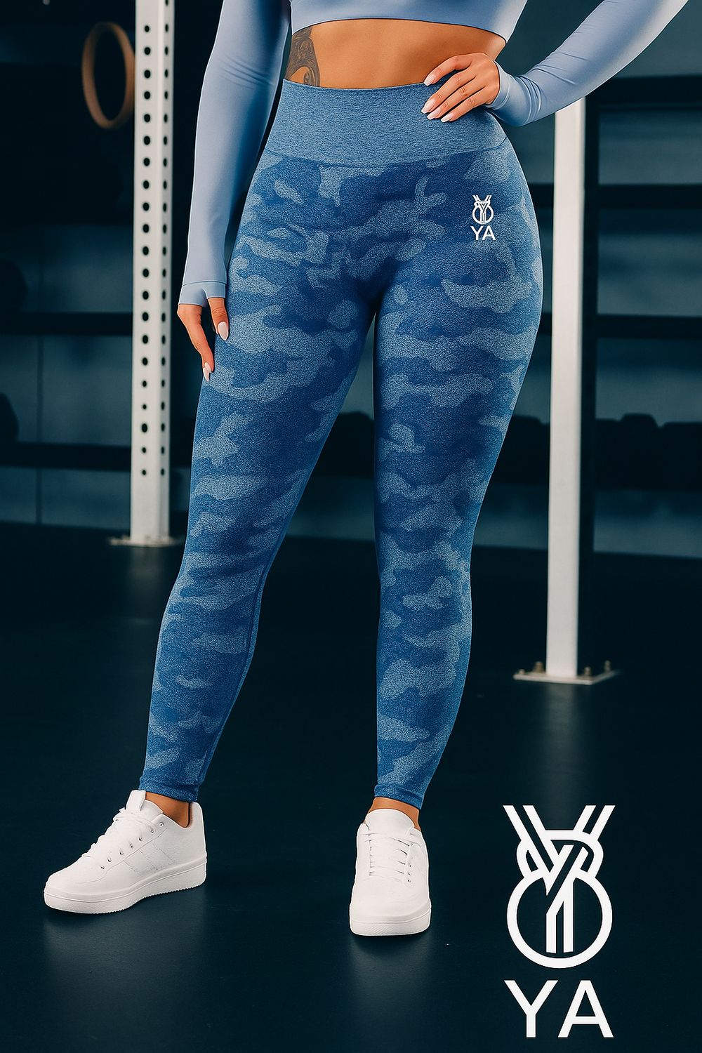 Blue Camo Leggings $15.00