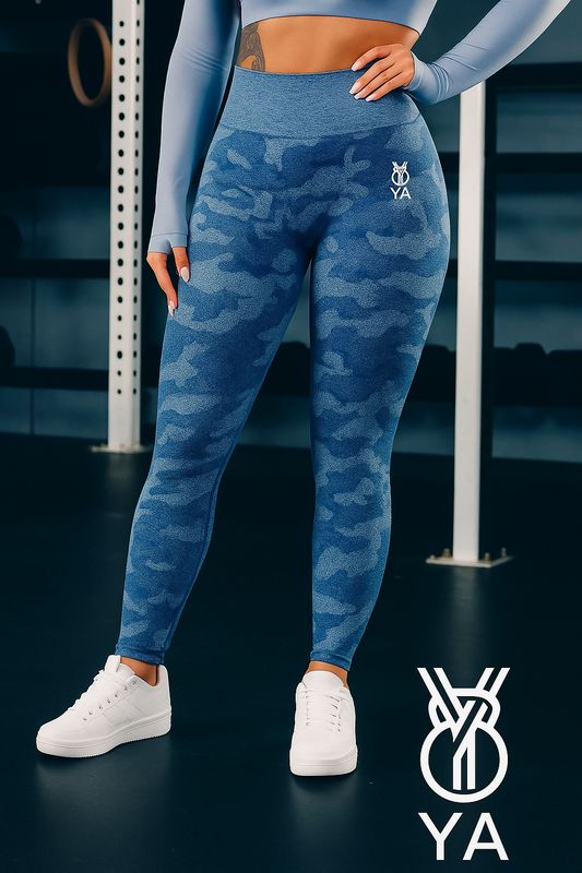 Blue Camo Leggings $15.00