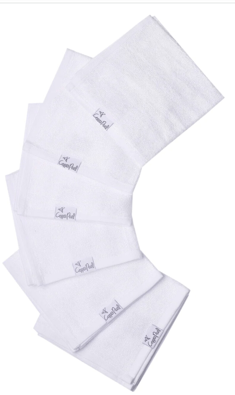 Dove White Washcloth Set