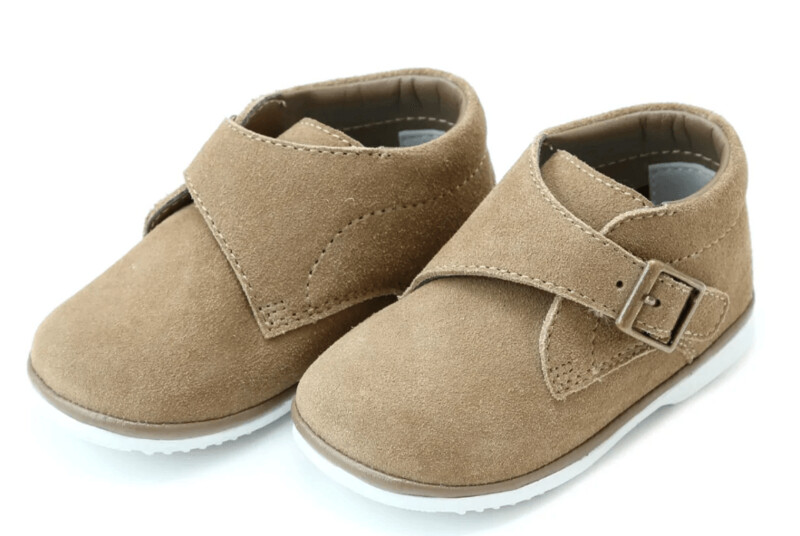 Finch Boy's Buckled Bootie in Khaki Suede
