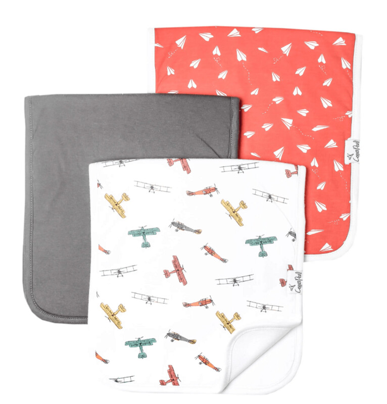 Copper Pearl Ace Burp Cloths