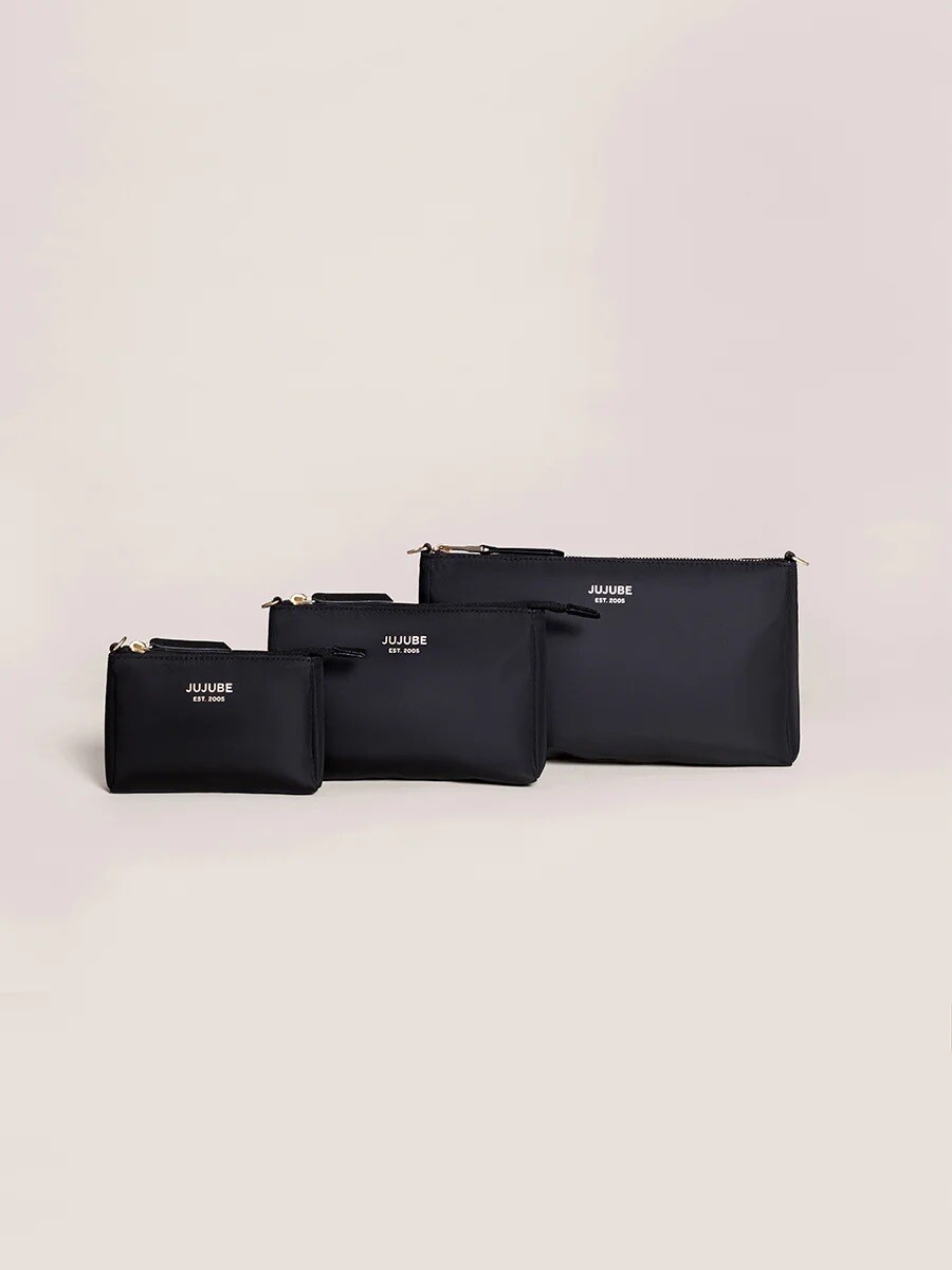 JuJuBe 3 piece Pouch Set Black