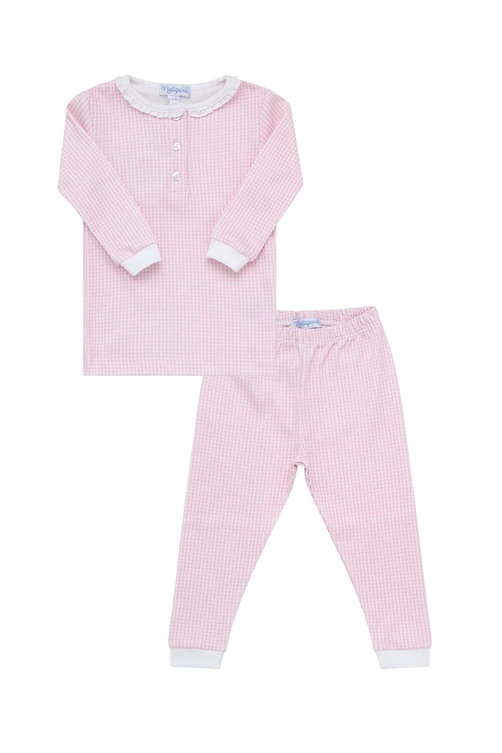 Pink Gingham Pajamas, Size: 3