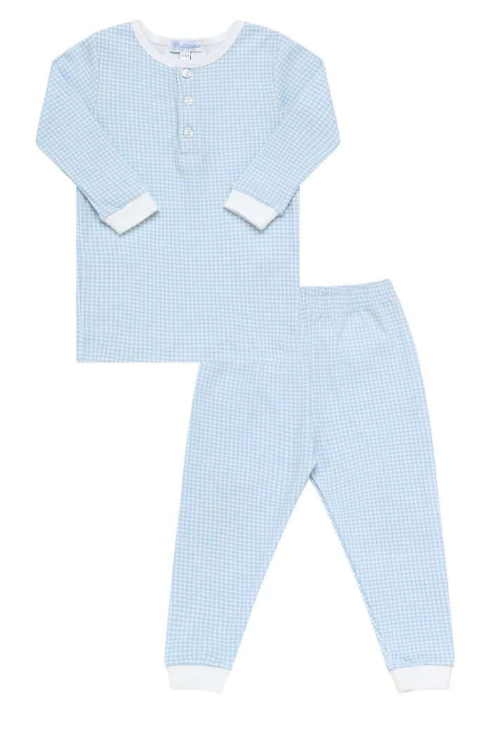 Blue Gingham Pajamas