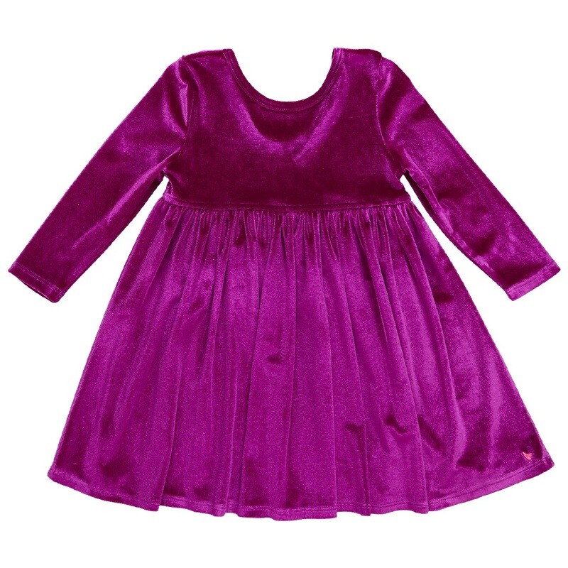 Berry Velour Steph Dress