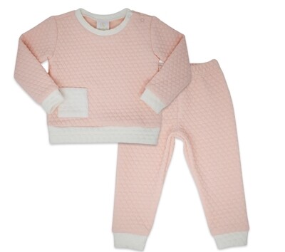 Pink Quilted Sweatsuit