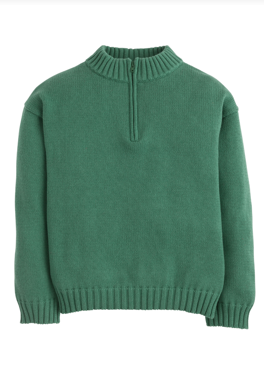 Hunter Green Quarter Zip Sweater