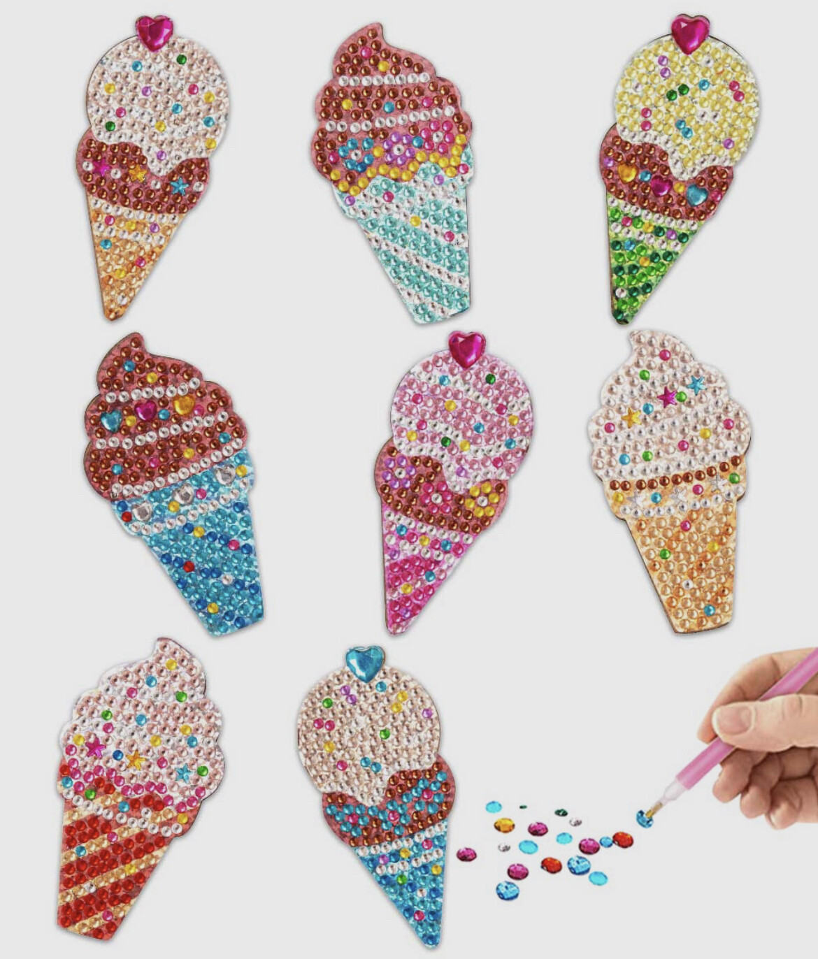 Ice Cream Diamond Painting Magnets