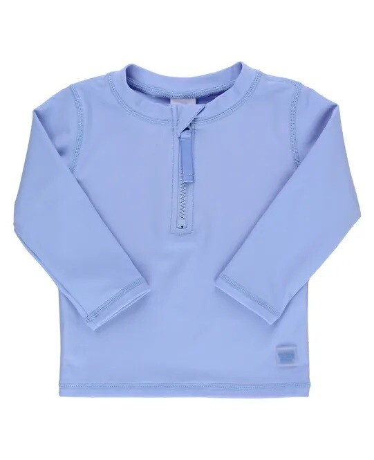 Periwinkle Blue Long Sleeve Zipper Rashguard
