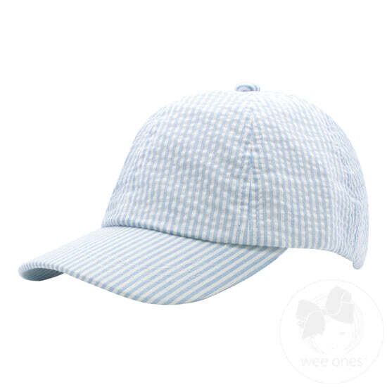 Seersucker Ballcap in Blue