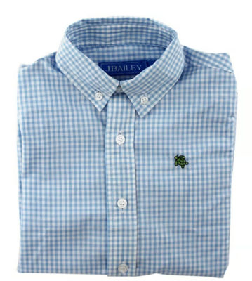 Roscoe Button Down Shirt- Blue Check