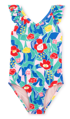 Window Floral One Piece Swimsuit