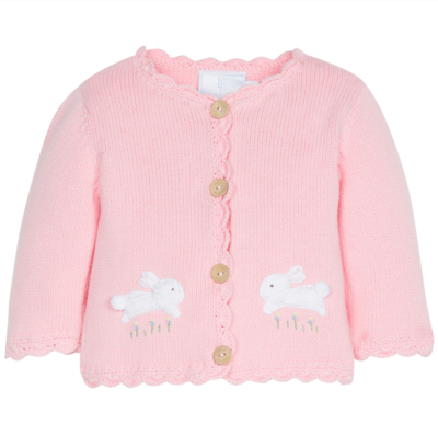 Pink Bunny Crochet Sweater