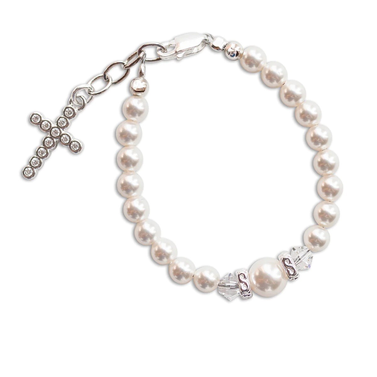 Eden Pearl Bracelet with Cross