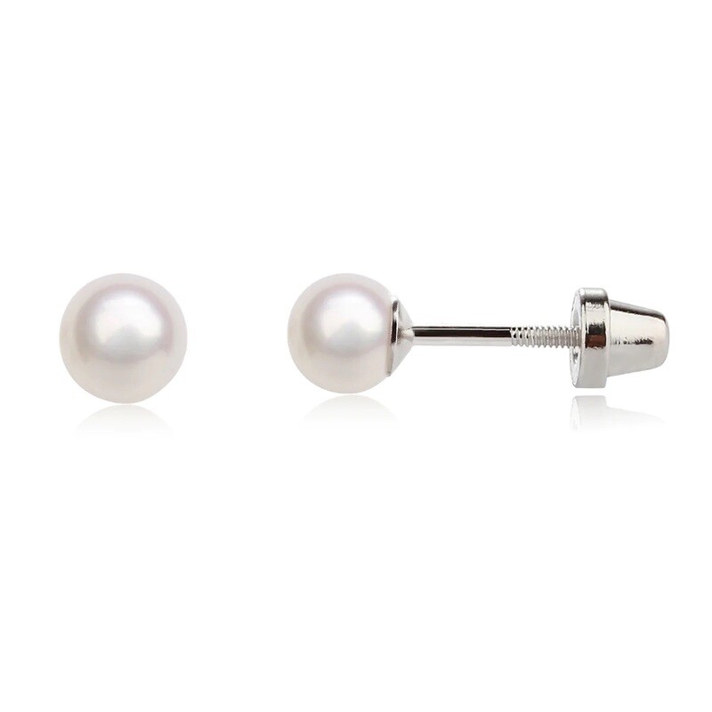Silver Pearl Earrings