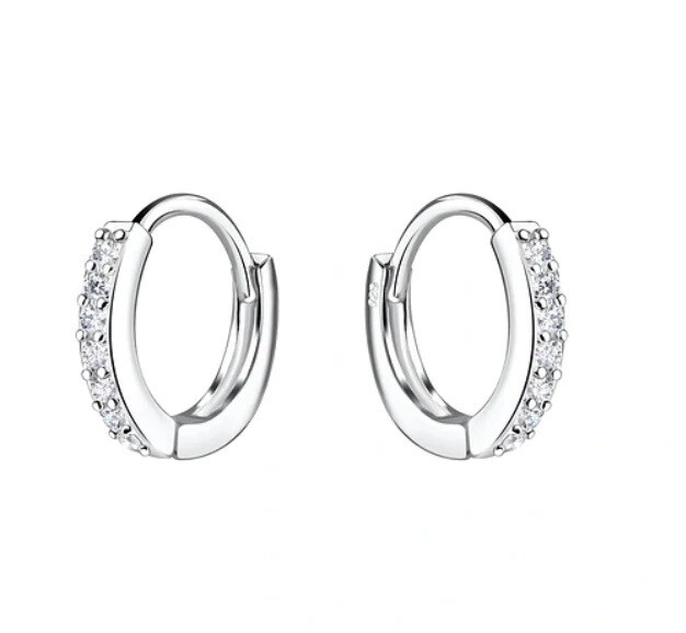 Huggie Clear Earrings