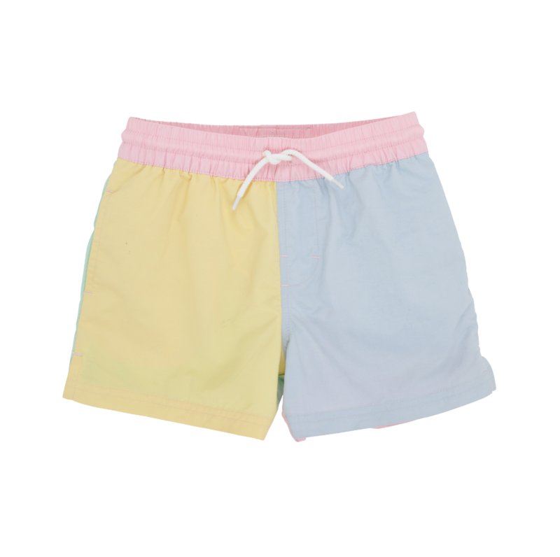 Country Club Colorblock Trunk in Seaside Sunny Yellow/Palm Beach Pink/Buckhead Blue/Sea Island Seafoam