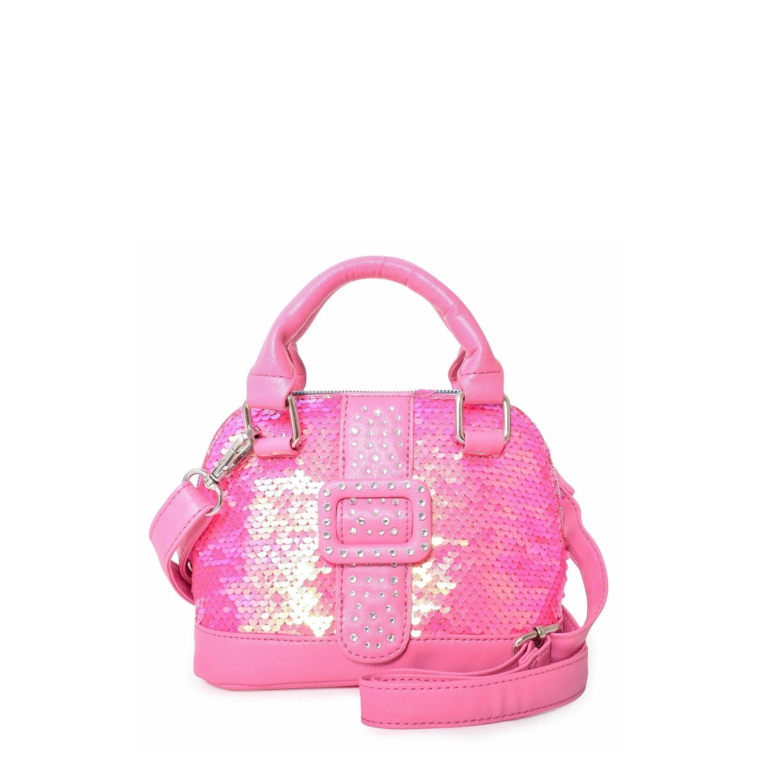 Fuchsia Sequins Mini Bowling Bag