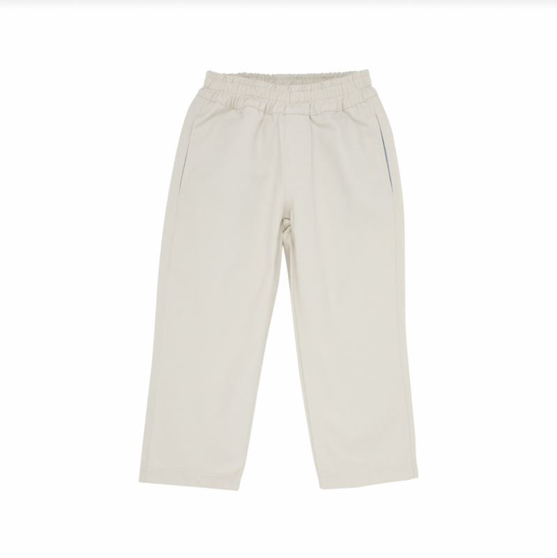Sheffield Pants- Twill in Saratoga Stone with Saratoga Stone Stork