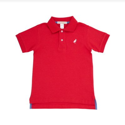 Richmond Red with Worth Avenue White Stork Prim and Proper Short Sleeve Polo