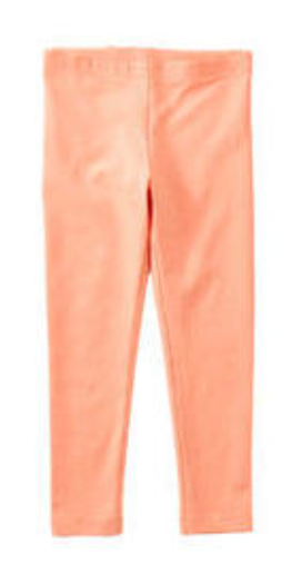 Salmon Solid Color Leggings