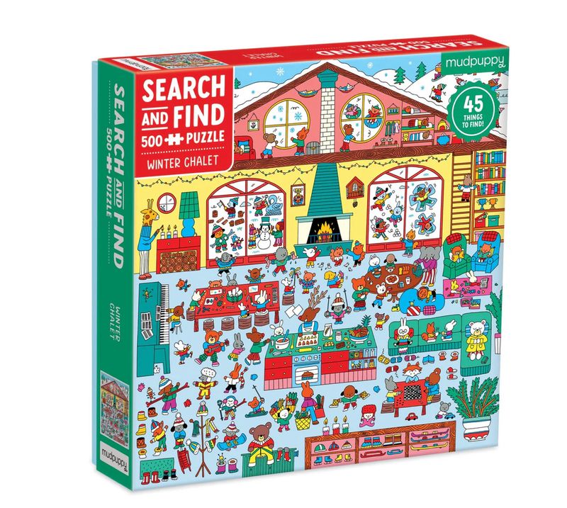 Winter Chalet Search and Find Puzzle