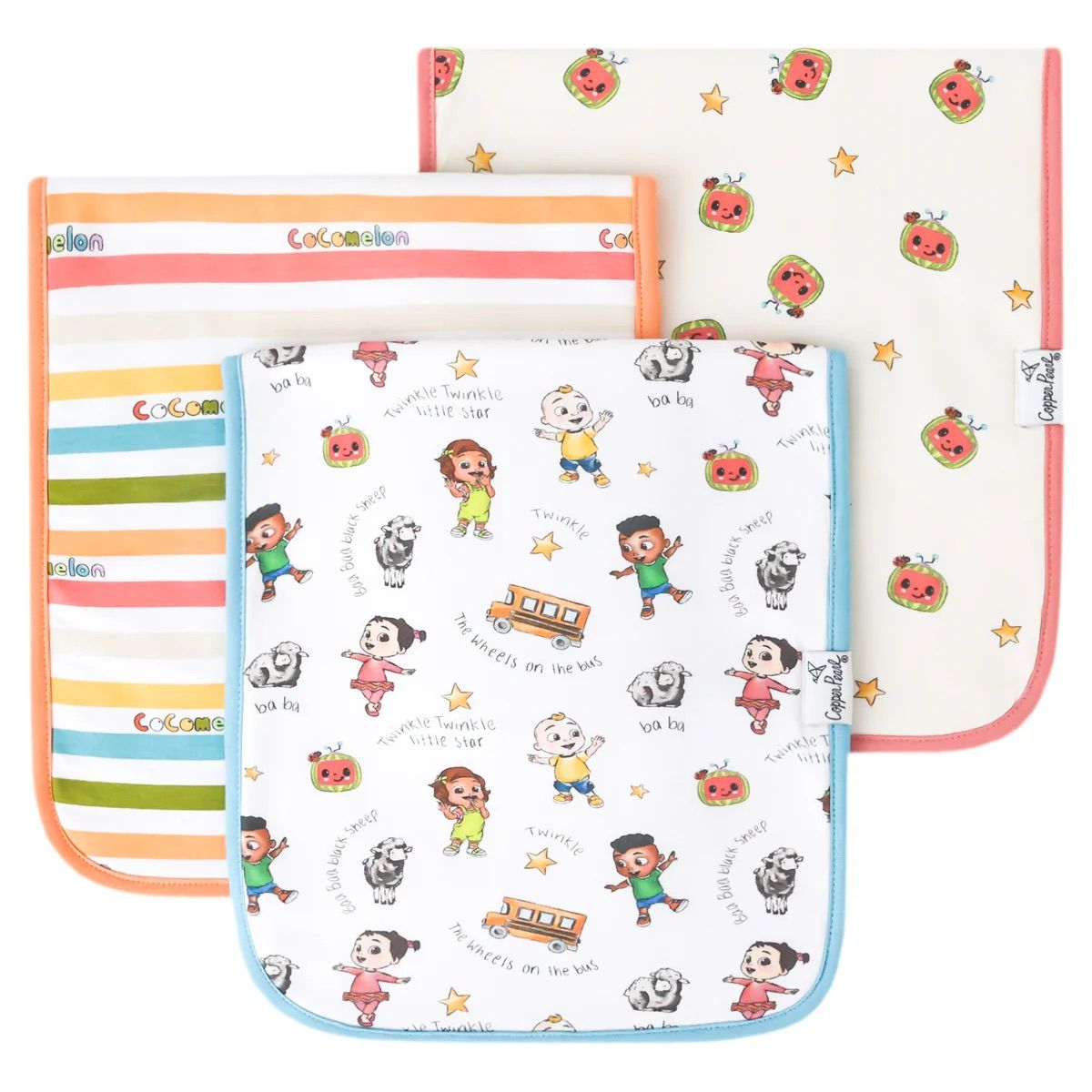 CoCoMelon Friends Burp Cloths