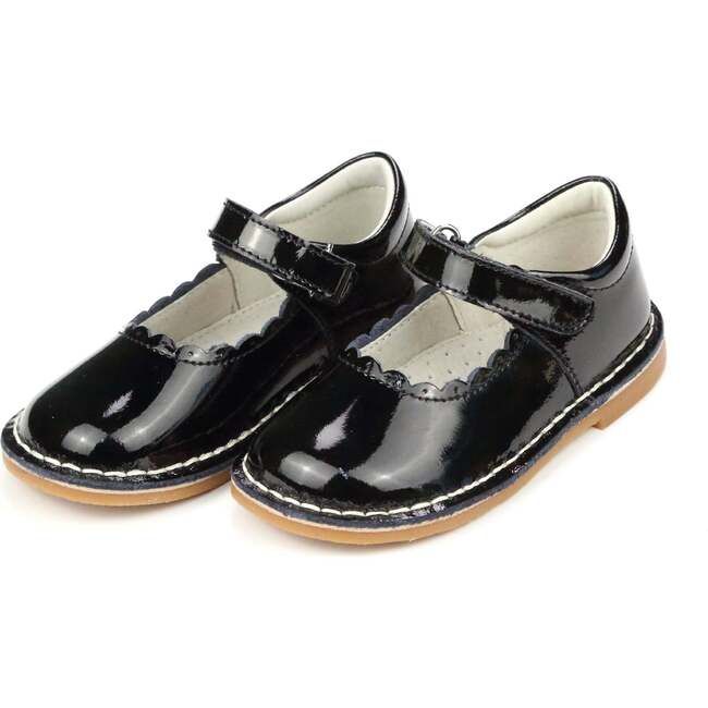 Caitlin Scalloped Patent Black Mary Jane