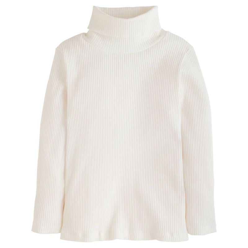 Solid Ribbed Ivory Turtleneck
