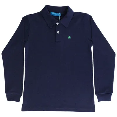 Navy Long Sleeve Polo
