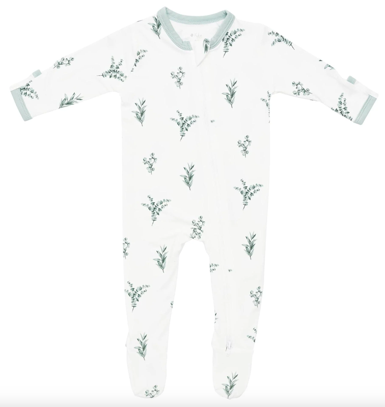 Zippered Footie in Eucalyptus