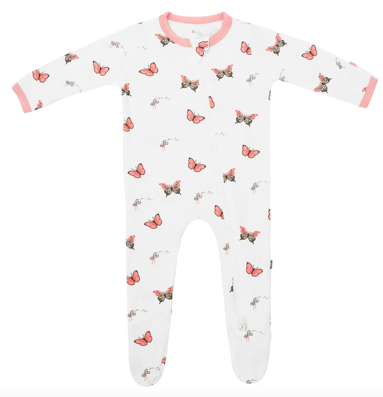 Zippered Footie in Butterfly