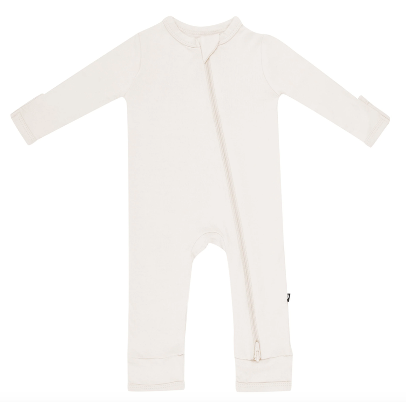 Zippered Romper in Oat