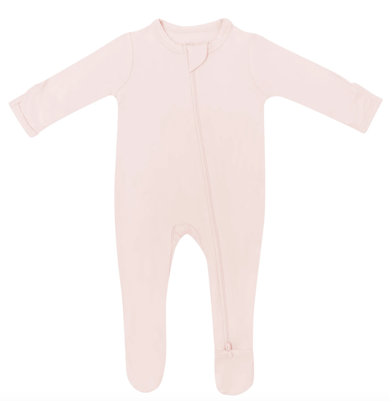 Zippered Footie in Blush