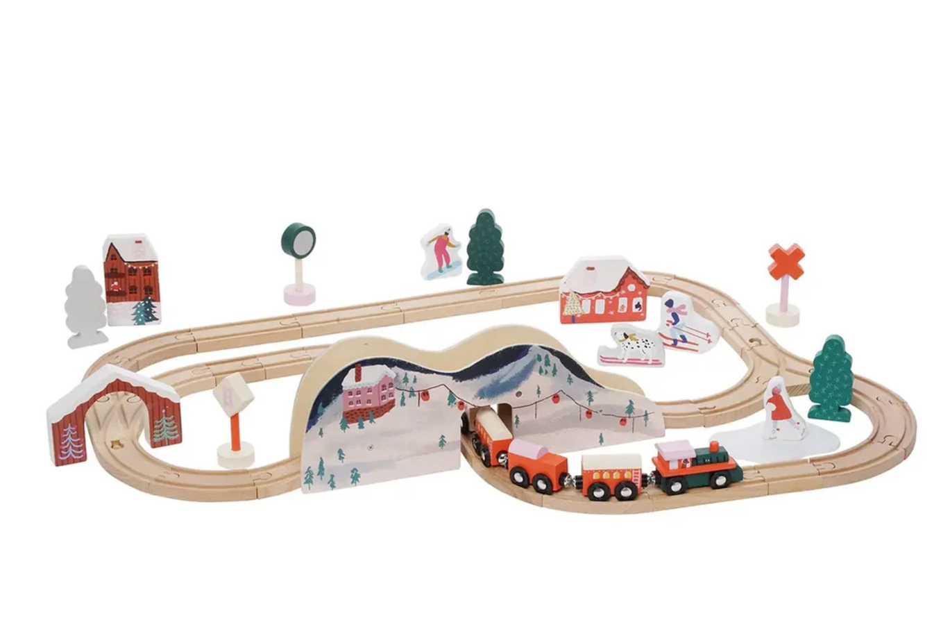Alpine Express Wooden Toy Train Set