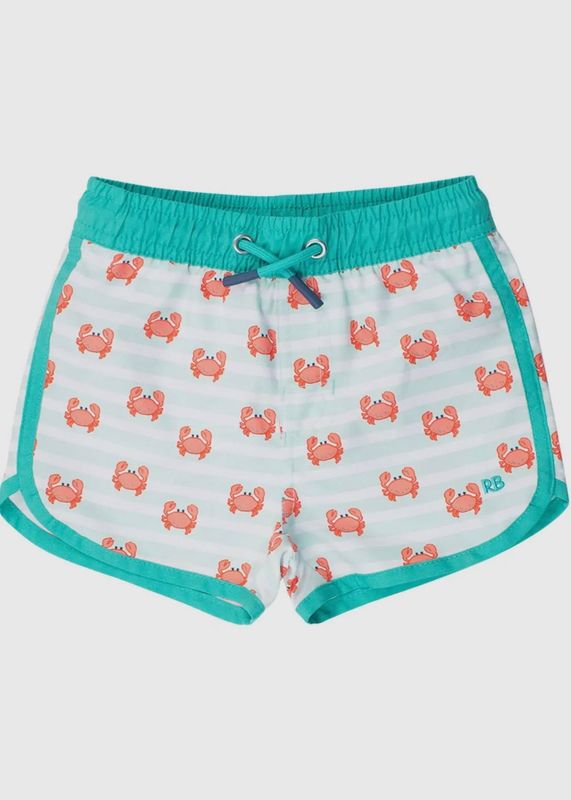 Crabby Cove Dolphin Hem Swim Trunks
