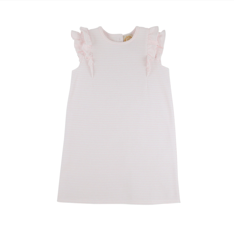 Ruehling Ruffle Dress Textured in Darien Dot