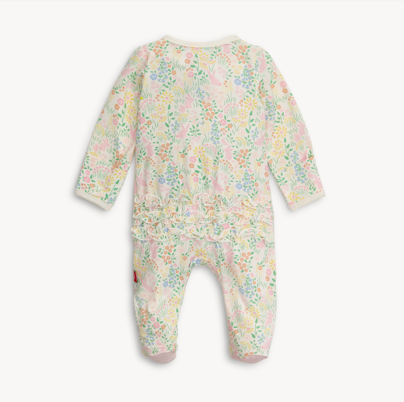 Hoppy Garden Modal Magnetic Parent Favorite Footie With Ruffle