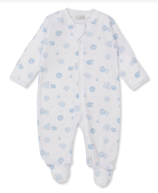 Baa Baa Baby Sheep Footie in Light Blue