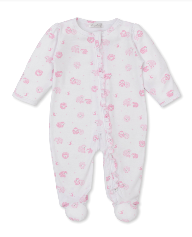 Baa Baa Baby Sheep Footie in Pink