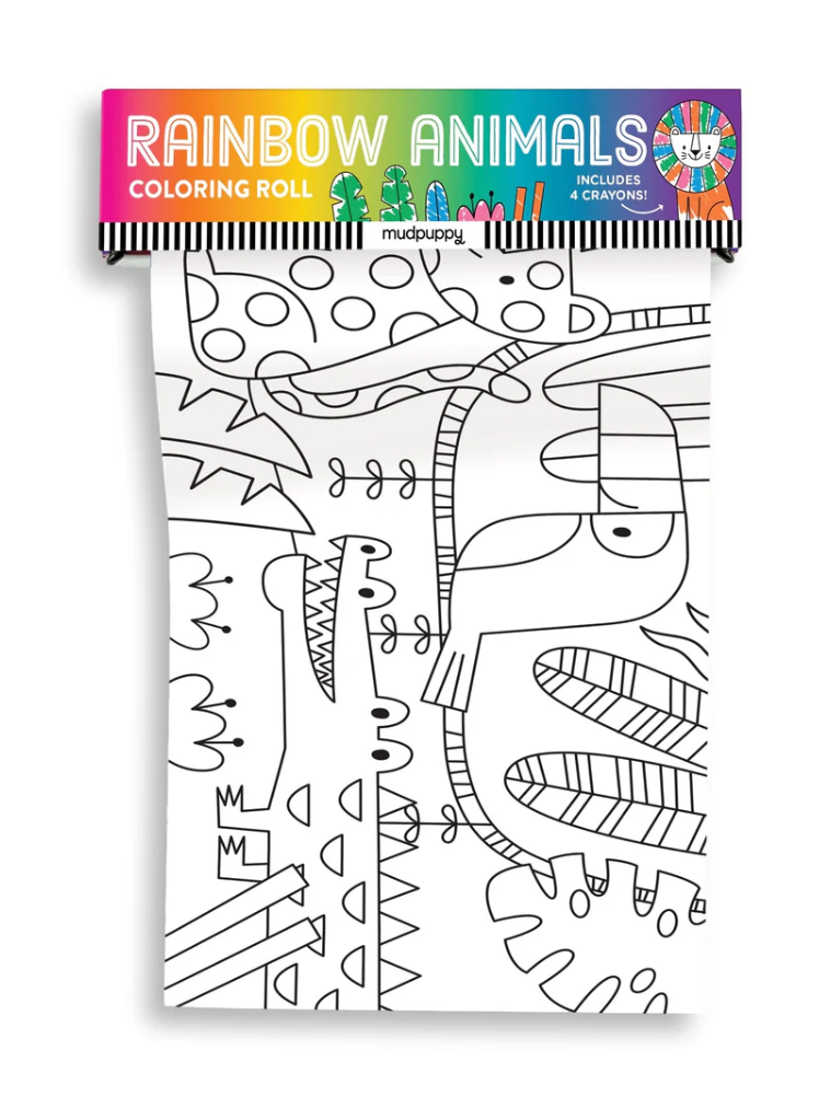 Rainbow Animals Coloring Roll